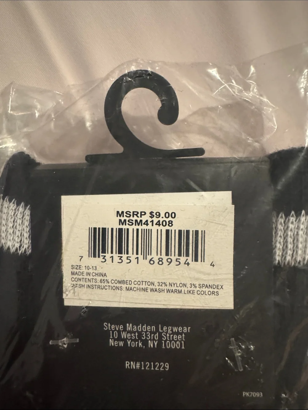 Steve Madden Black Crew Socks with Skull Accents